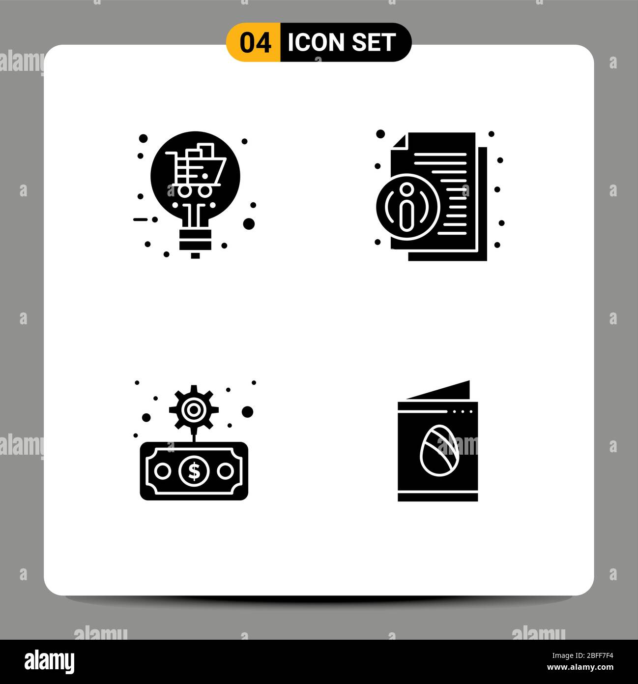 Solid Glyph Pack di 4 simboli universali di retail, economy, offerta, informazioni, trasferimento elementi di progettazione vettoriale editabili Illustrazione Vettoriale