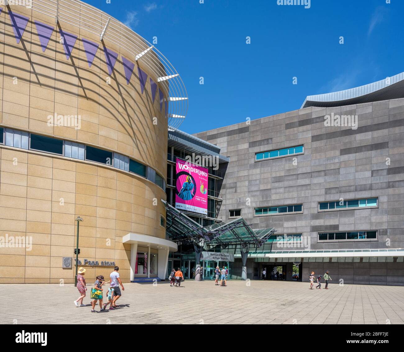 Museo di te Papa. Il Museo della Nuova Zelanda te Papa Tongarewa, Wellington, Isola del Nord, Nuova Zelanda Foto Stock