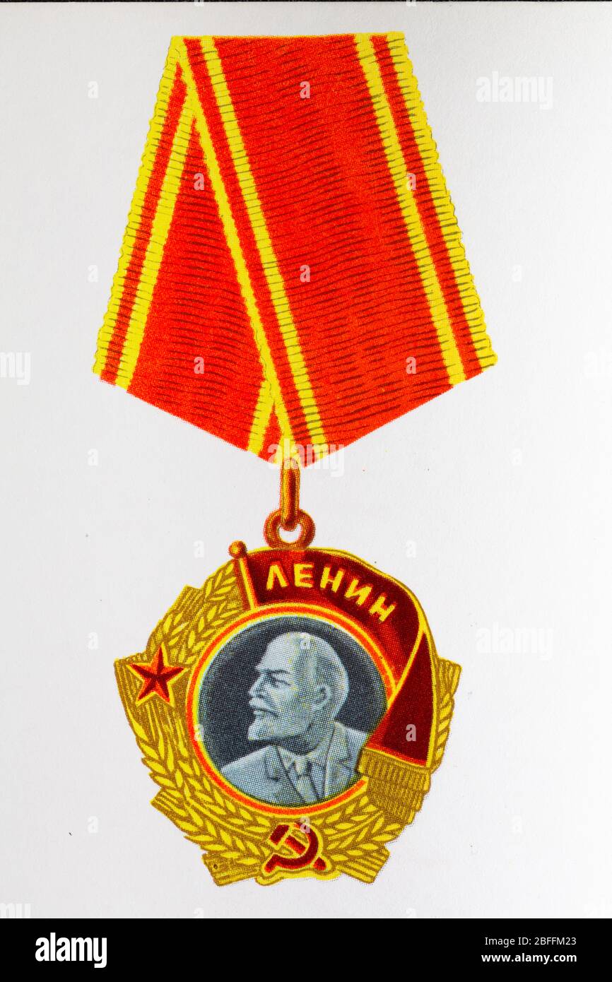 Ordine di Lenin, premio sovietico, URSS Foto Stock