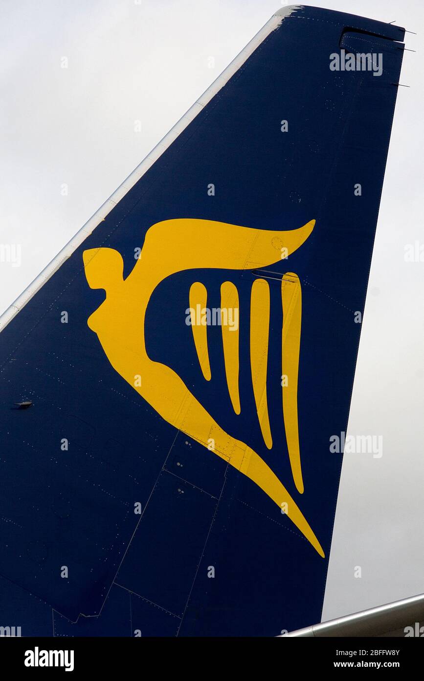 Un aereo Ryanair a Knock aeroporto, West Ireland Foto Stock