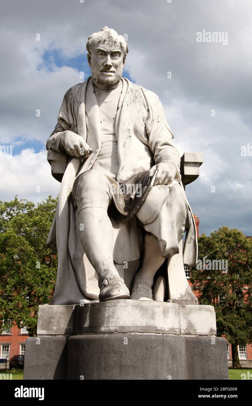 Statua di George Salmon al Trinity College di Dublino Foto Stock