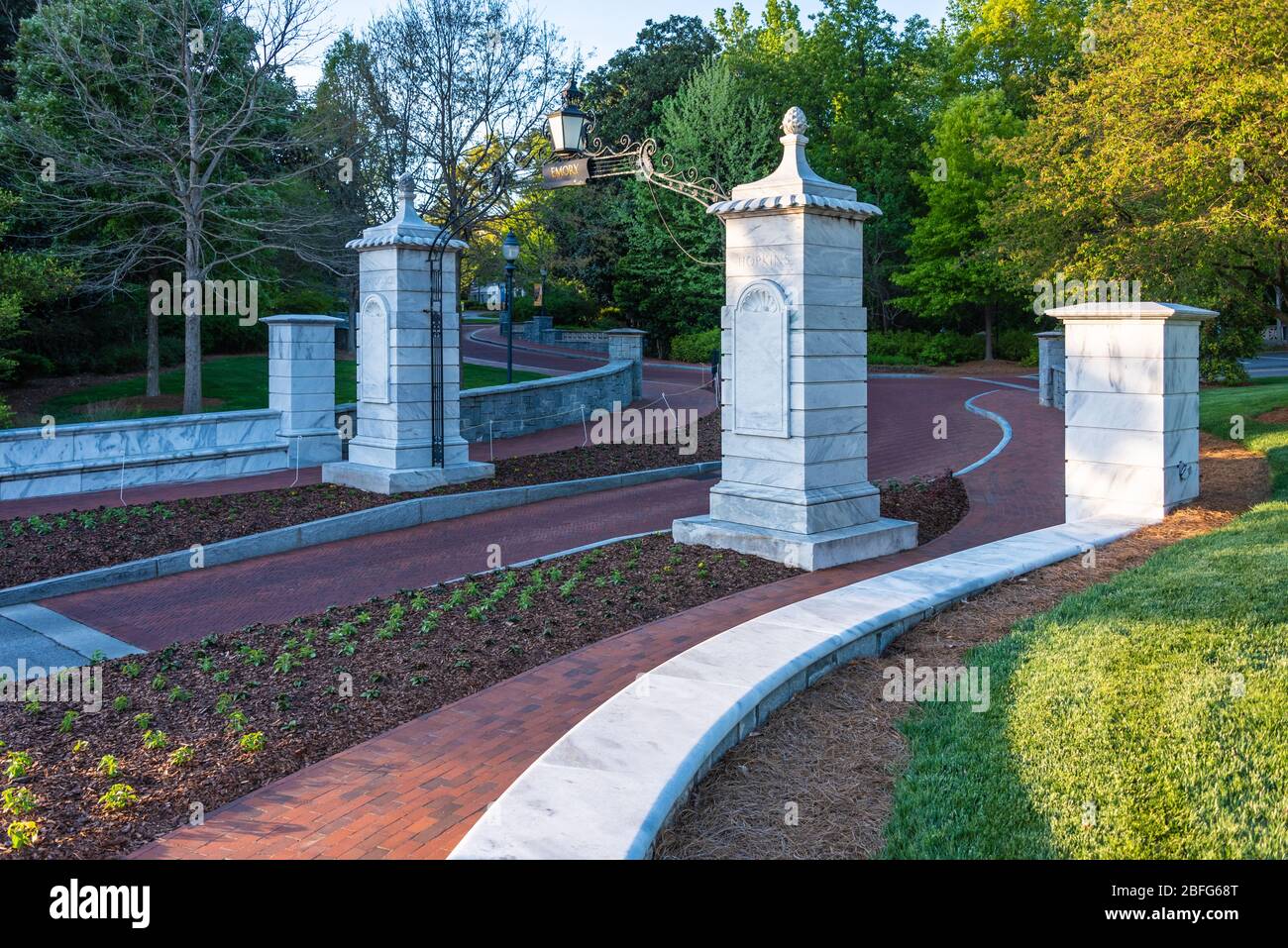 Ingresso alla Emory University in Atlanta, Georgia. (USA) Foto Stock