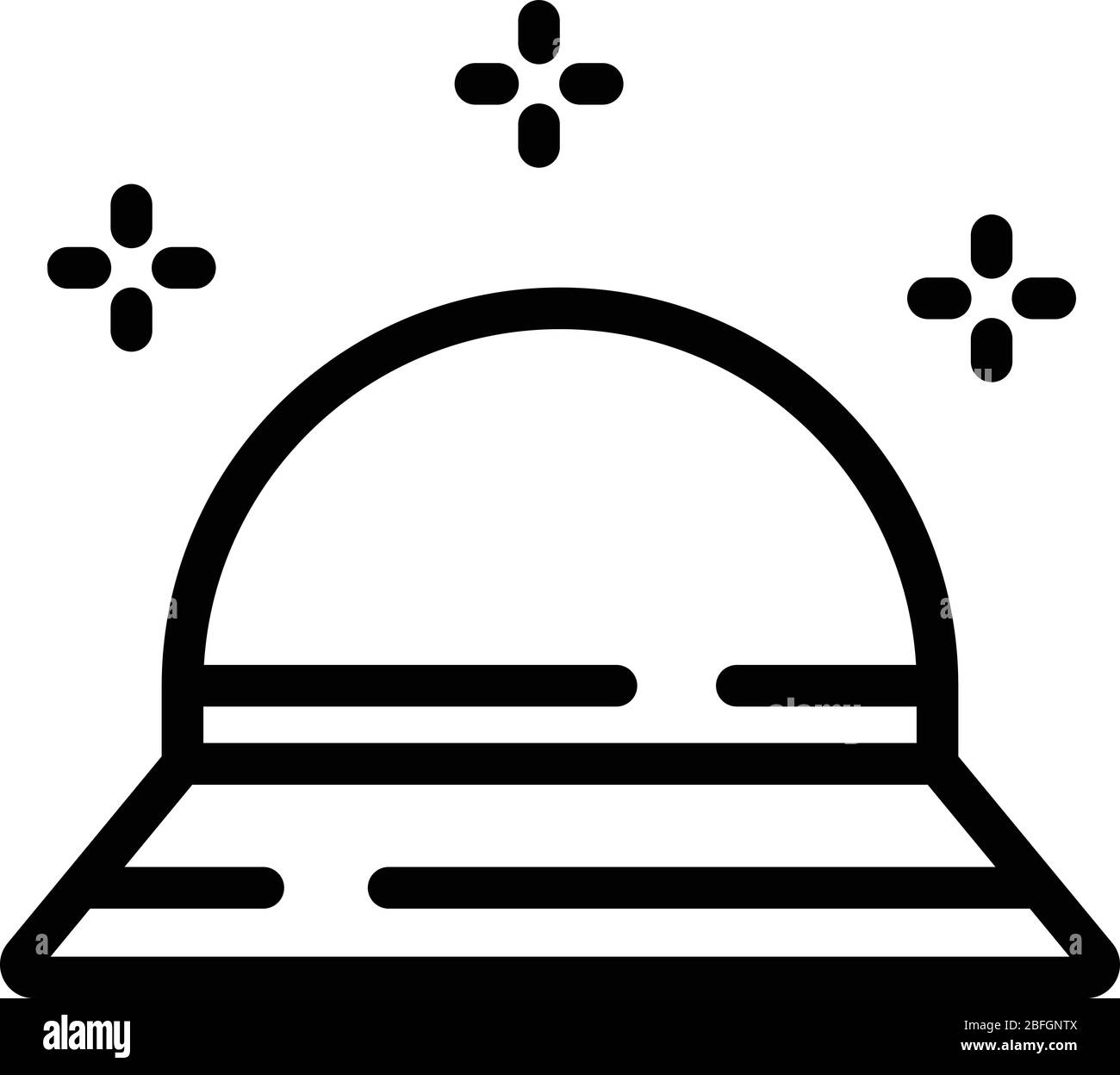 Icona cappello Safari, stile contorno Illustrazione Vettoriale