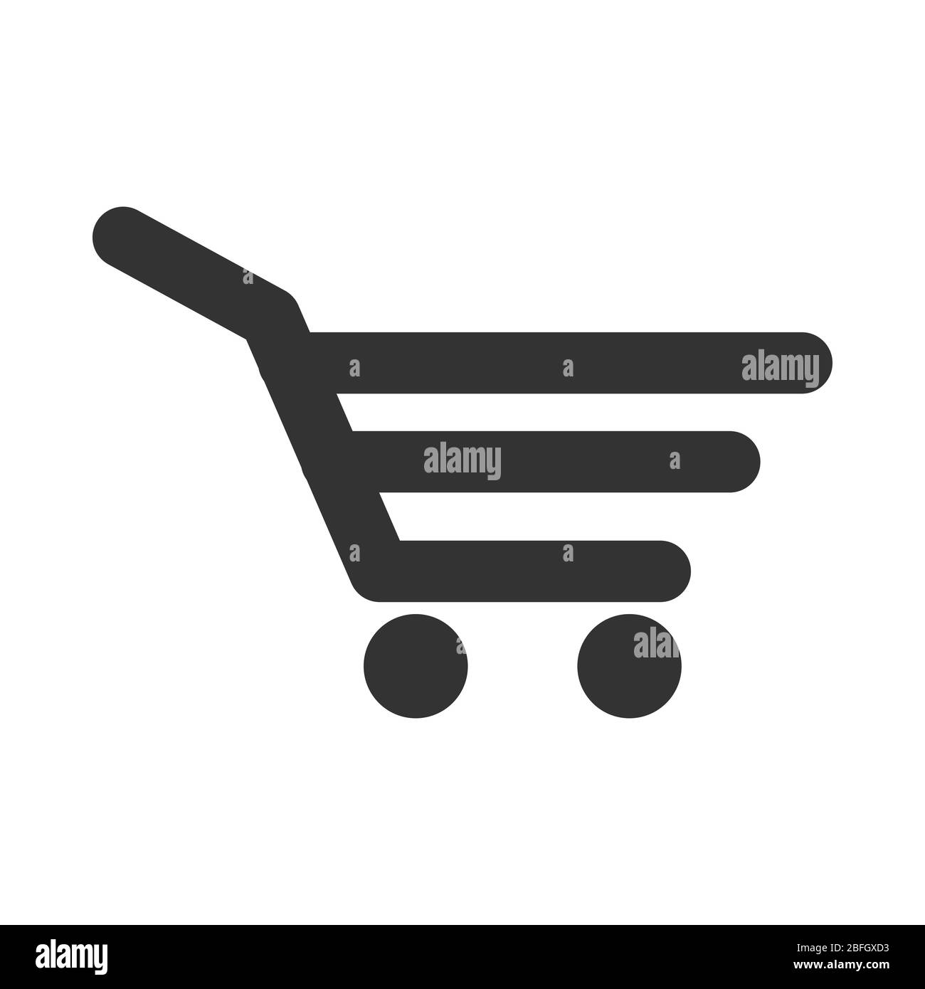Icona del carrello Vector al supermercato. Modello per il sito e l'app.  Isolato su sfondo bianco. Design semplice Immagine e Vettoriale - Alamy