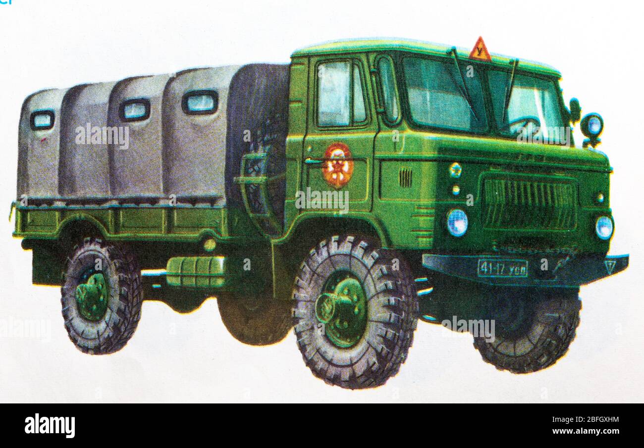 GAZ-66, camion militare fuoristrada, Russia, 1964 Foto Stock