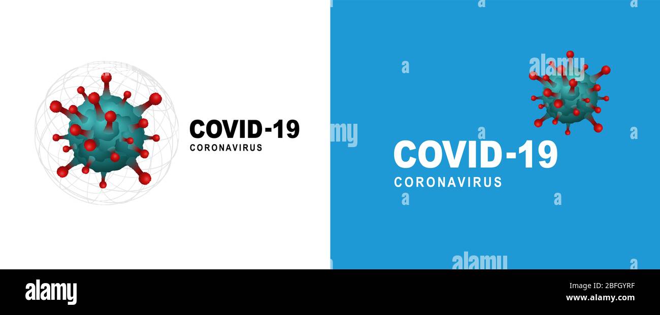 Logo Coronavirus Covid-19, disegno simbolo Illustrazione Vettoriale