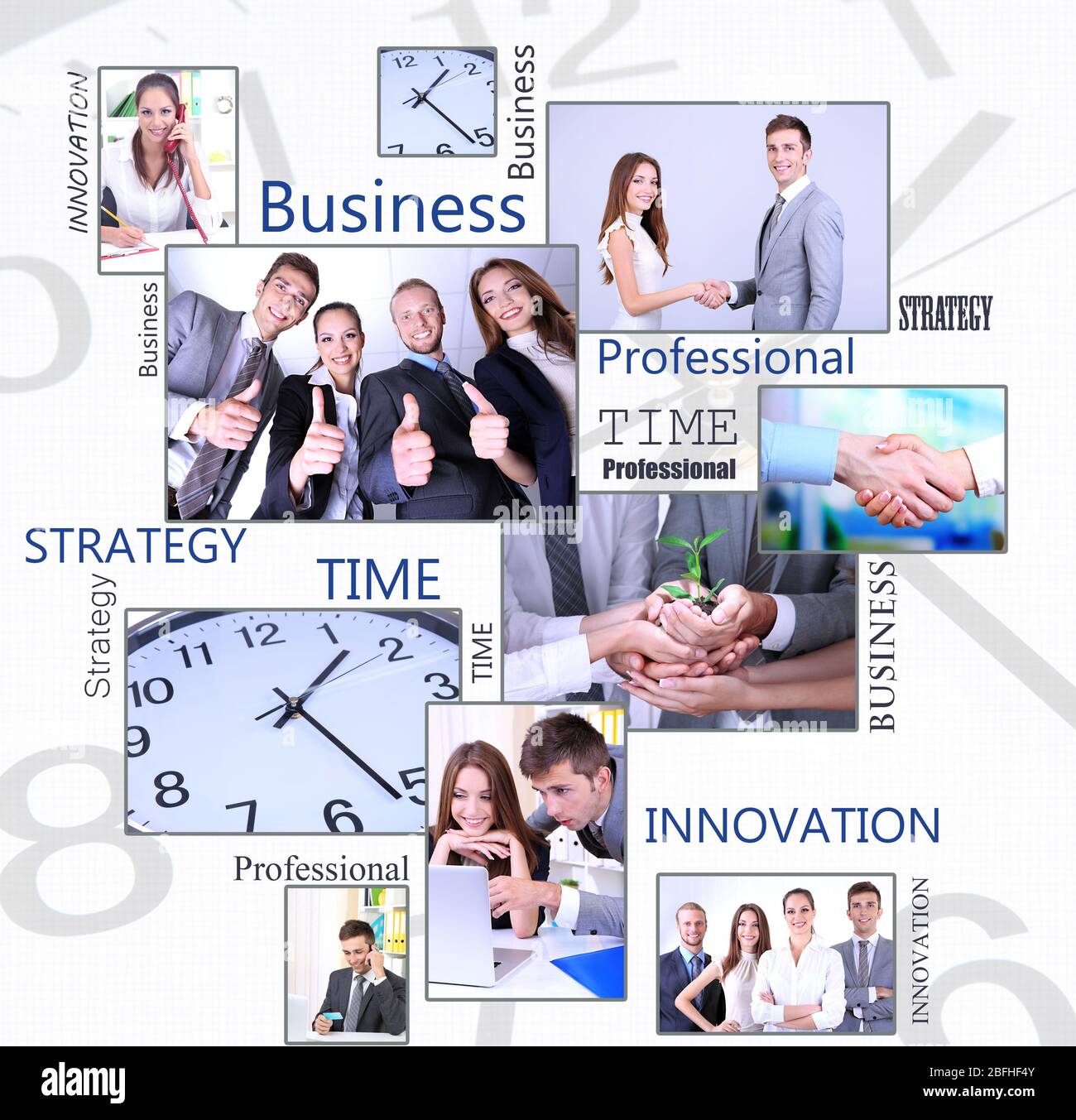 Collage di business Foto Stock