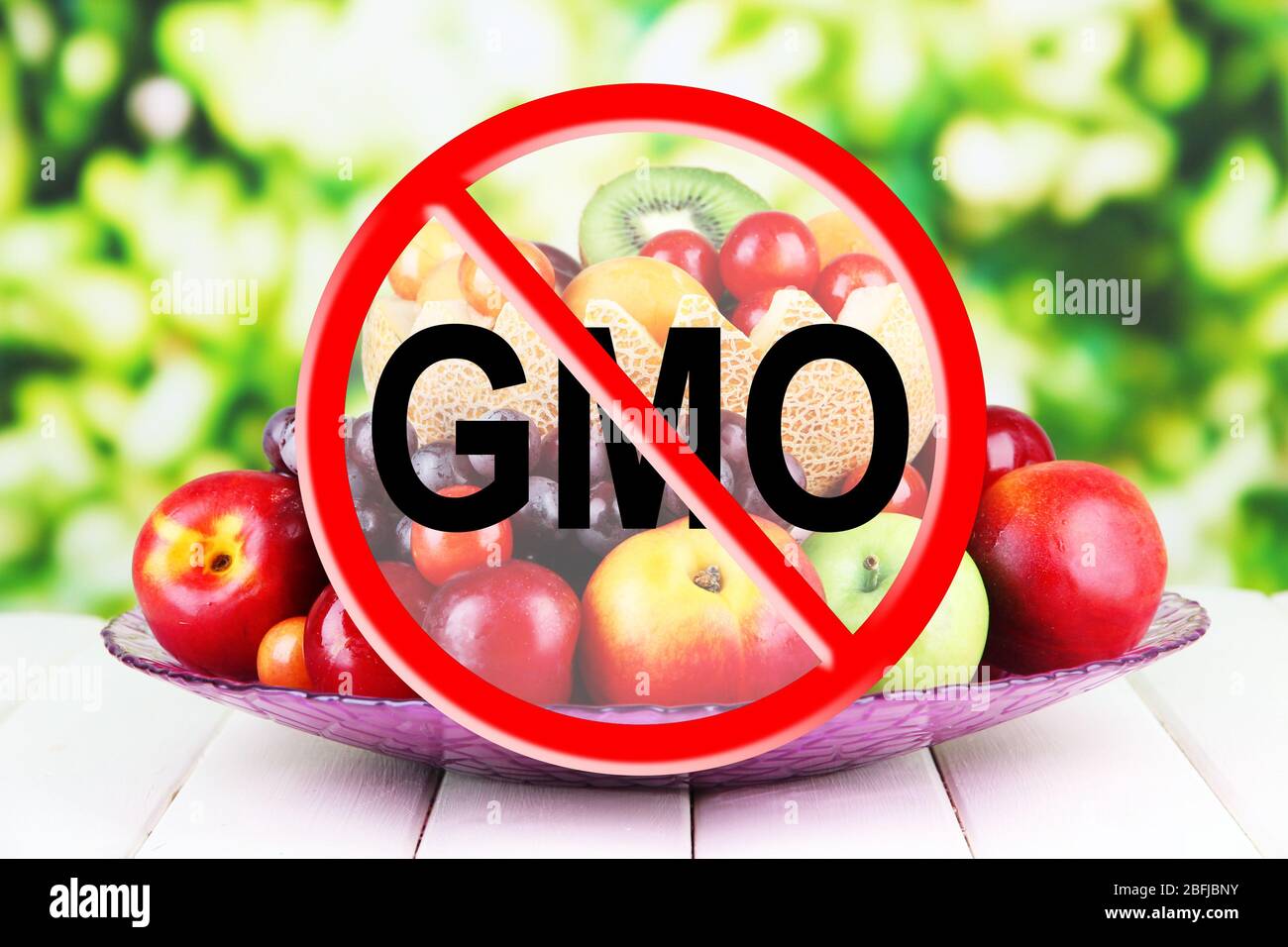 Frutta fresca senza ogm Foto Stock