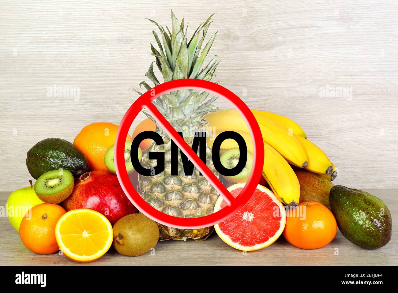 Frutta fresca senza ogm Foto Stock