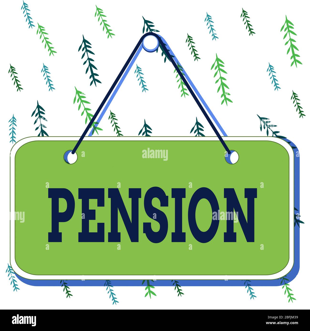 Scrittura a mano testo di pensione. Foto concettuale Reddito anziani guadagnare dopo il pensionamento Risparmiare per gli anni anziani Promemoria promemoria promemoria promemoria a Colori blan bordo vuoto Foto Stock