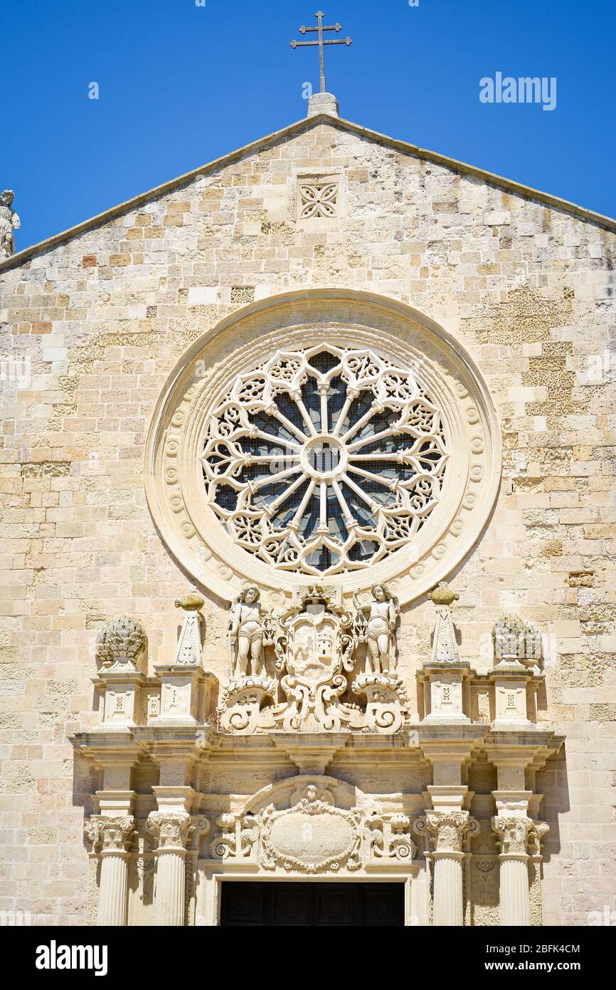 Rosone della Cattedrale Cattolica Romana di Santa Maria Annunziata a Otranto, Puglia Foto Stock