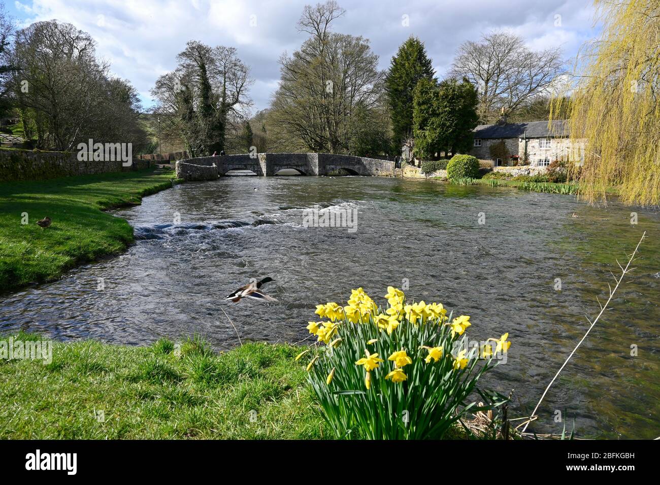 Ashford nel Derbyshire Acqua Inghilterra Foto Stock