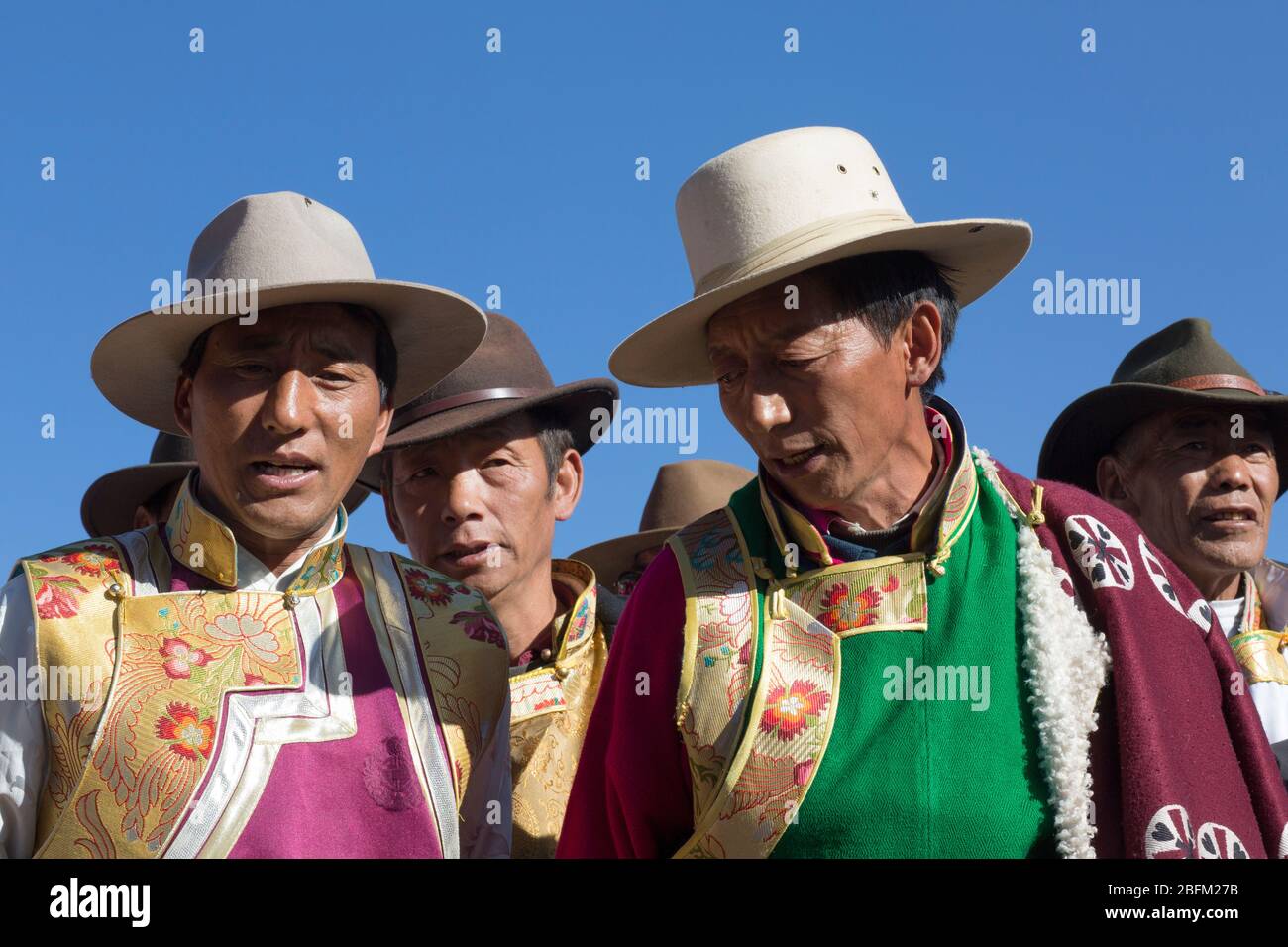 Festa del matrimonio buddista. Shangri la China 2019 Foto Stock