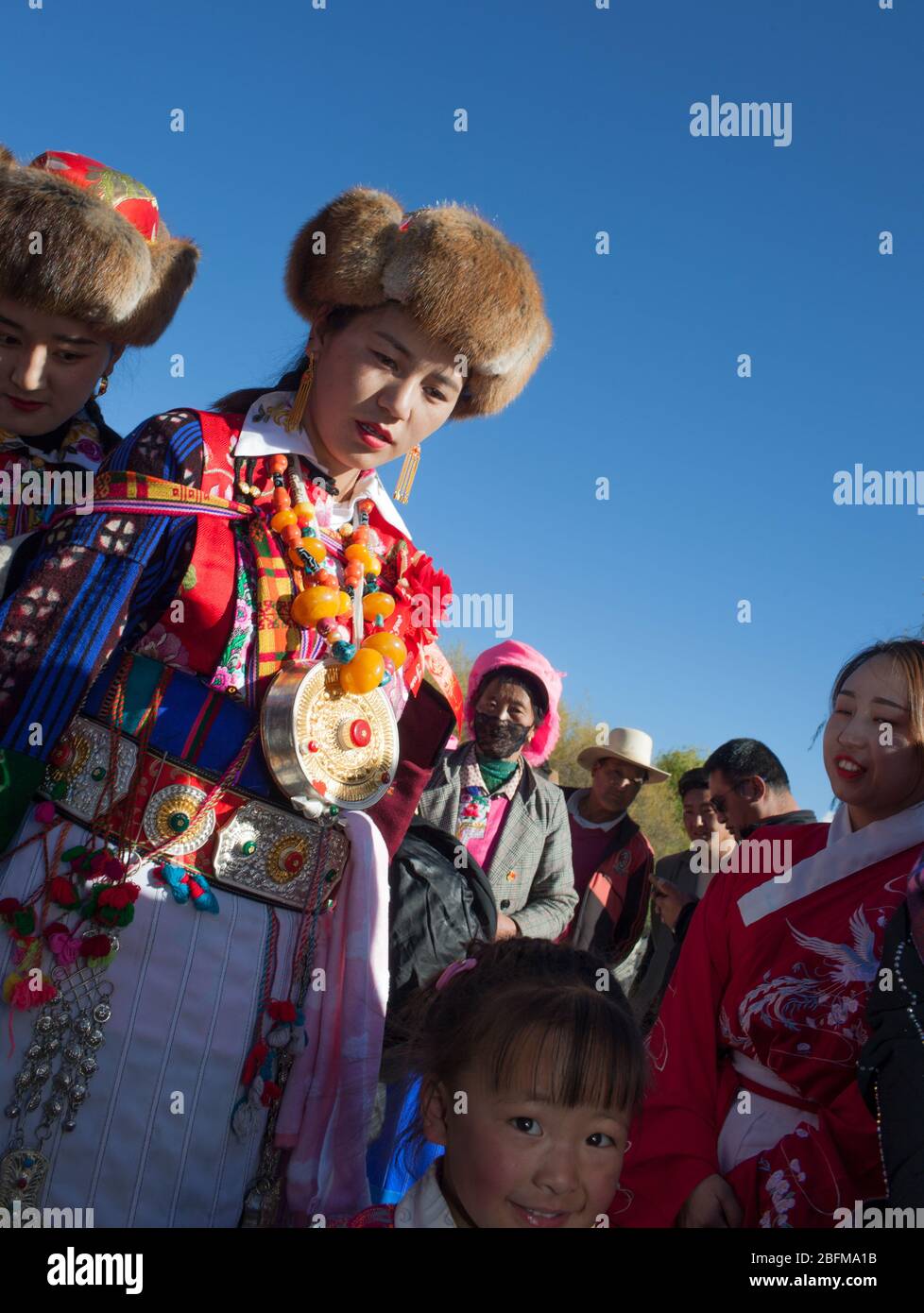 Festa del matrimonio buddista. Shangri la China 2019 Foto Stock
