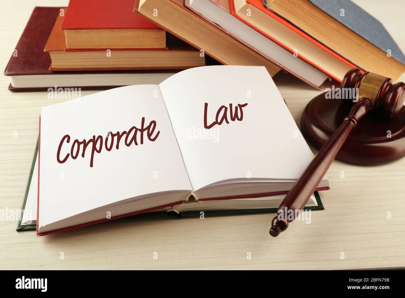 Concetto di diritto societario Foto Stock