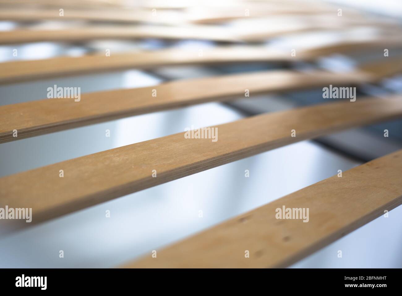 In legno letti a lamella Foto Stock