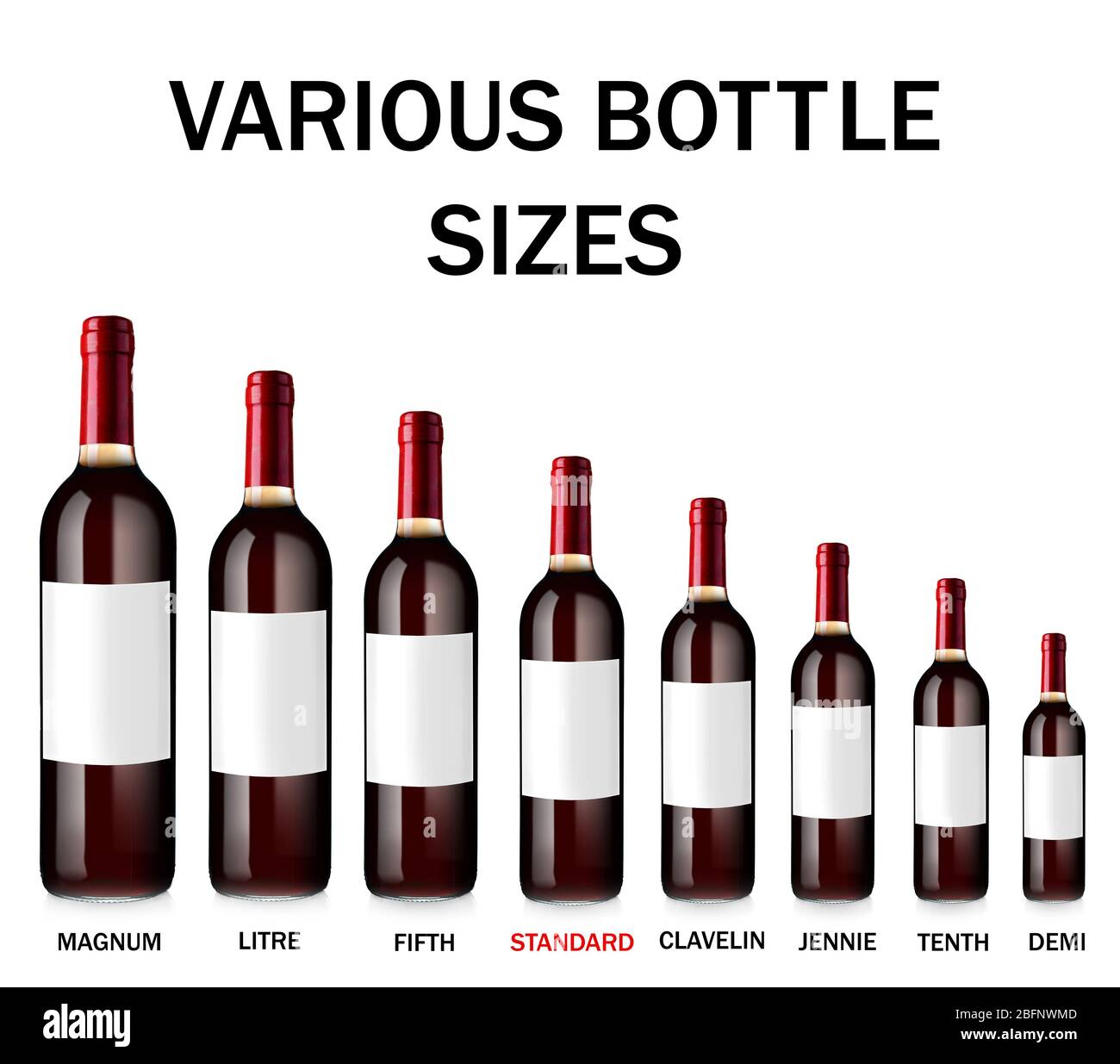 Wine bottle sizes immagini e fotografie stock ad alta risoluzione - Alamy