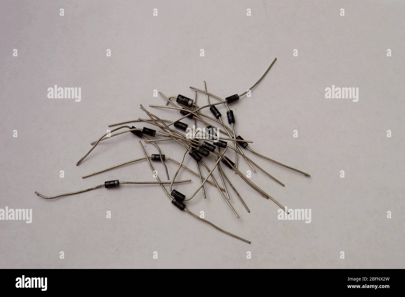 primo piano dei diodi a semiconduttore Foto Stock