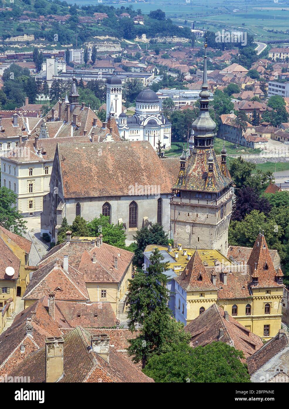 Città vecchia, Sighisoara, Contea di Mures (Transilvania), Romania Foto Stock