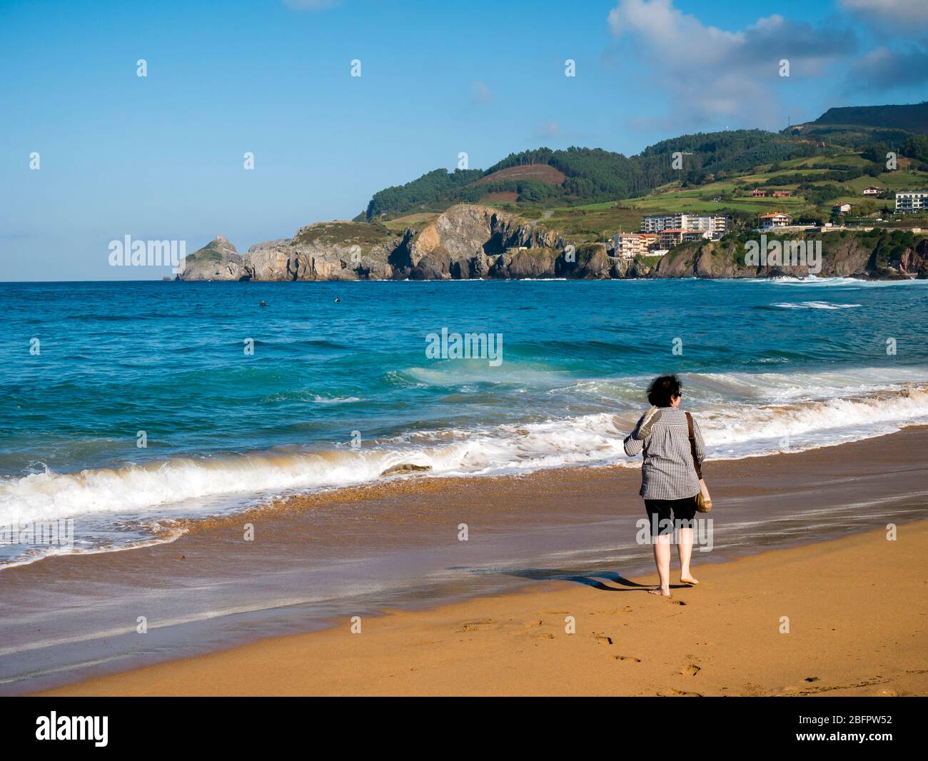 Playa de Bakio. Vizcaya. País Vasco. España Foto Stock