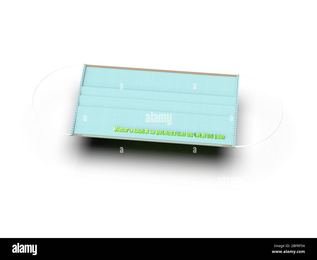 Il rendering 3d di indossare una maschera per proteggere il pepole Foto Stock