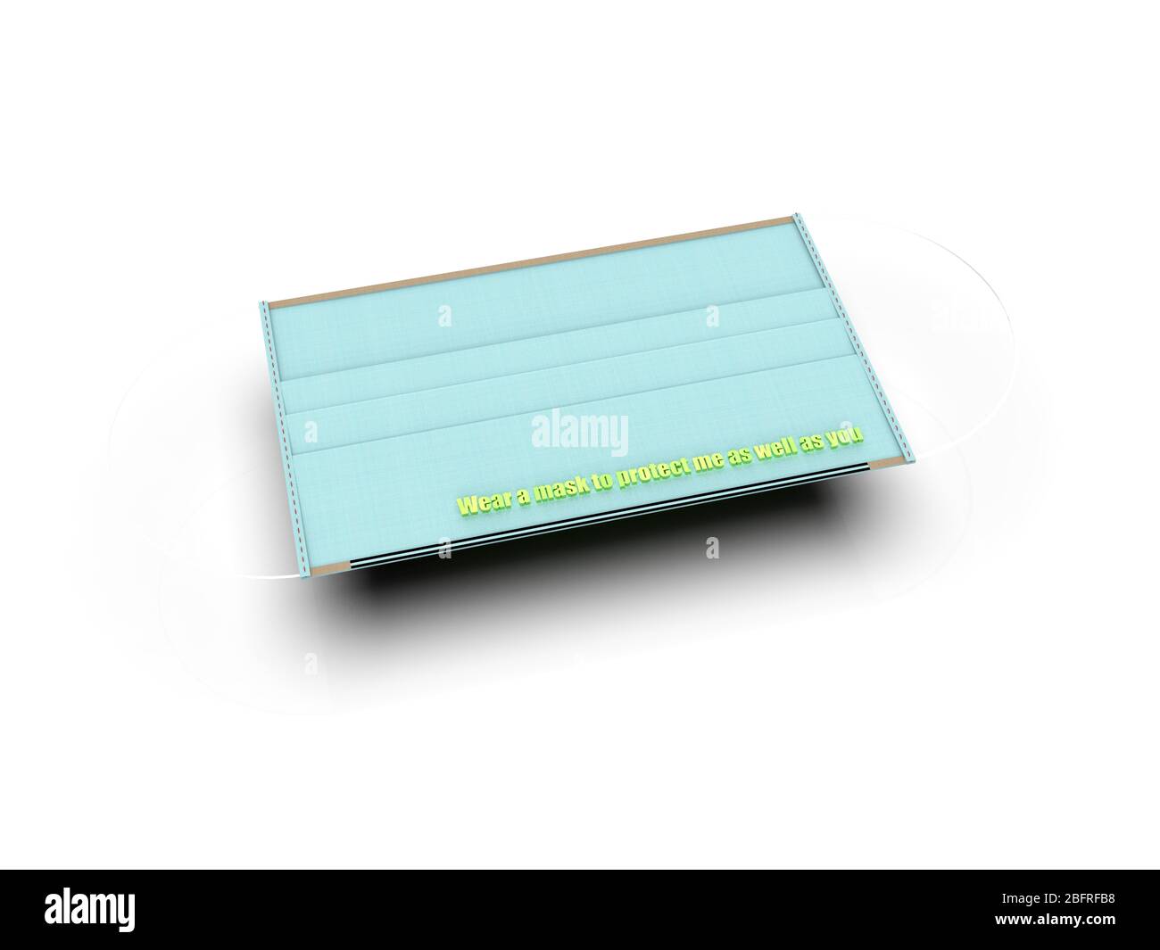 Il rendering 3d di indossare una maschera per proteggere il pepole Foto Stock