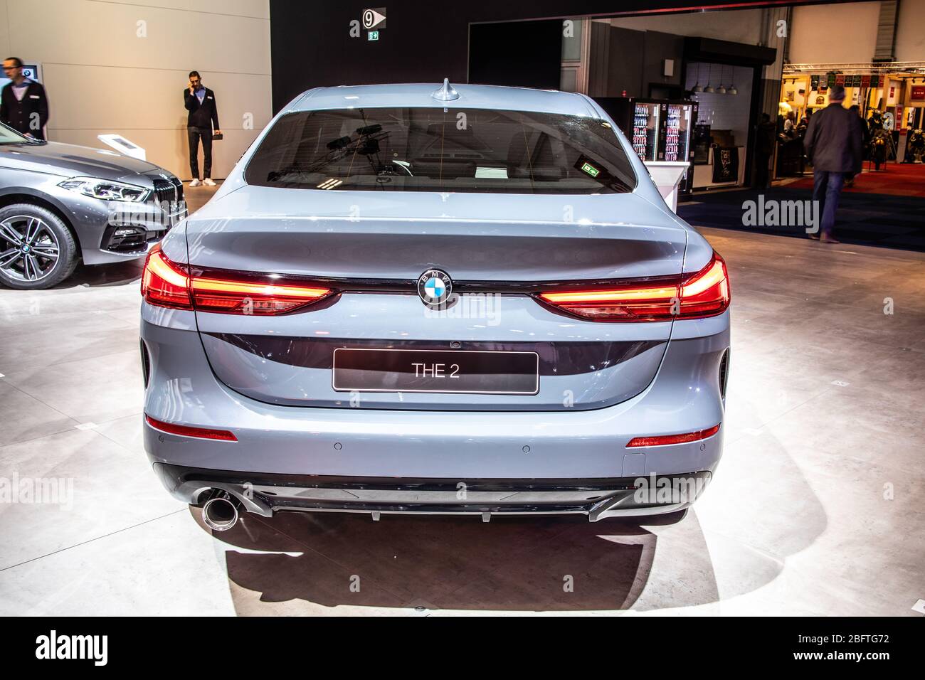Bruxelles, Belgio, 09 gennaio 2020: BMW Serie 2 Gran Coupe 218i al Salone di Bruxelles, seconda generazione, F44, vettura executive subcompatta prodotta da BMW Foto Stock