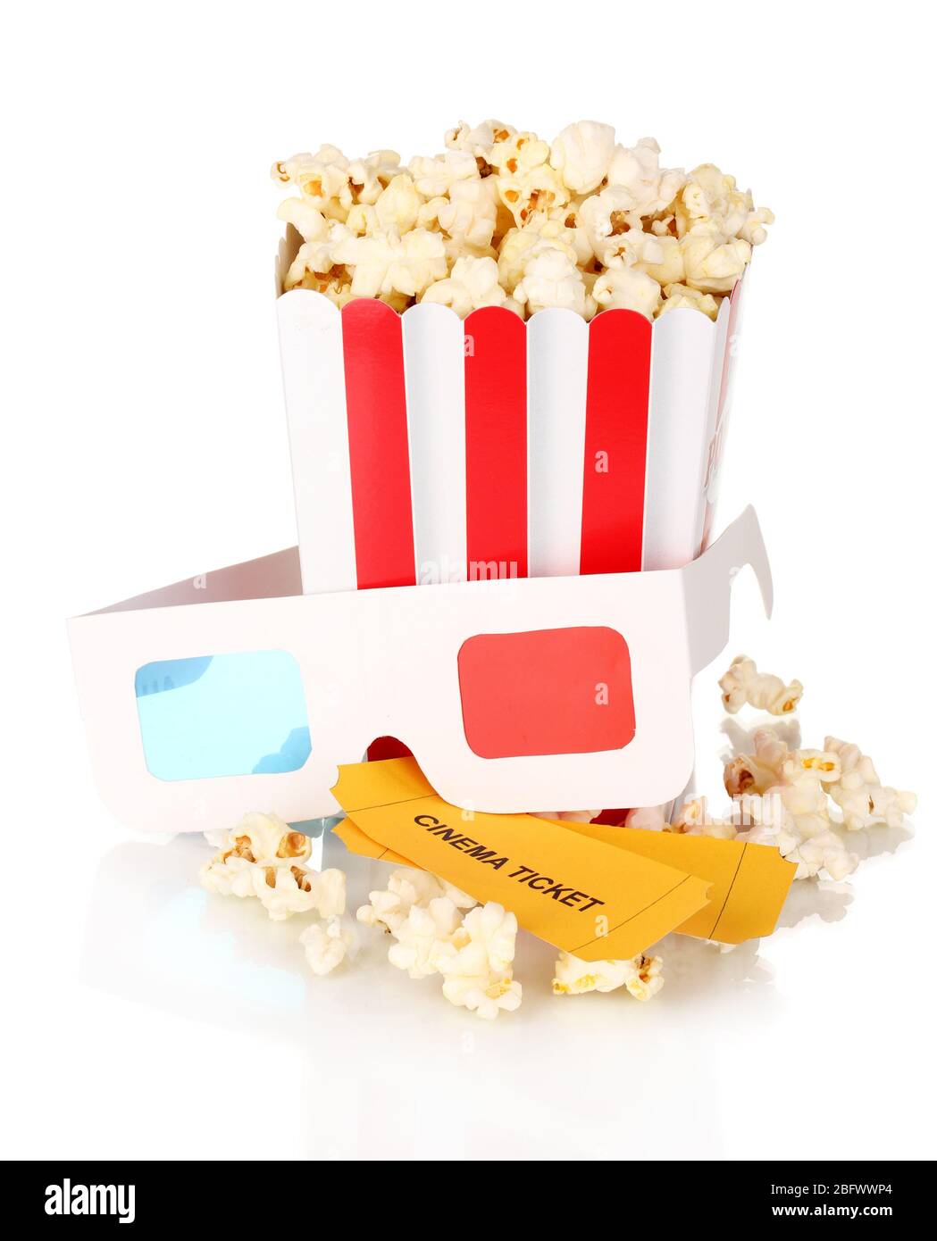 CINEMA Bicchiere popcorn set di 8 bianco, rosso H 16 x W 10 x D 10