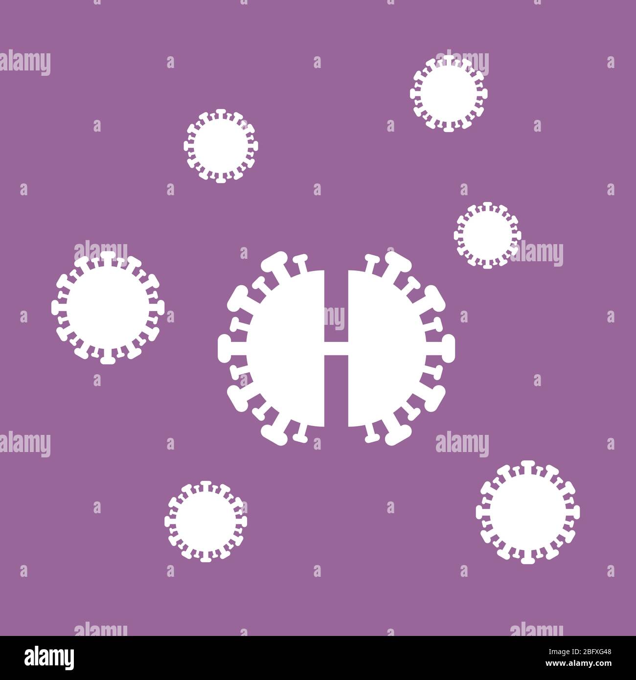 Vettore di moltiplicazione del virus, proliferazione del virus, illustrazioni vettoriali. Illustrazione Vettoriale