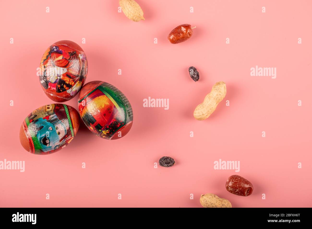 Tradizionale Novruz e Pasqua vacanze decorate uova Foto Stock