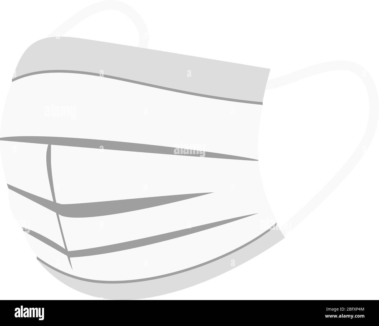 Un grafico di un respiratore utilizzato in cantieri edili o in ospedali. La maschera protegge tutti i virus, i batteri e gli inquinanti. Illustrazione Vettoriale