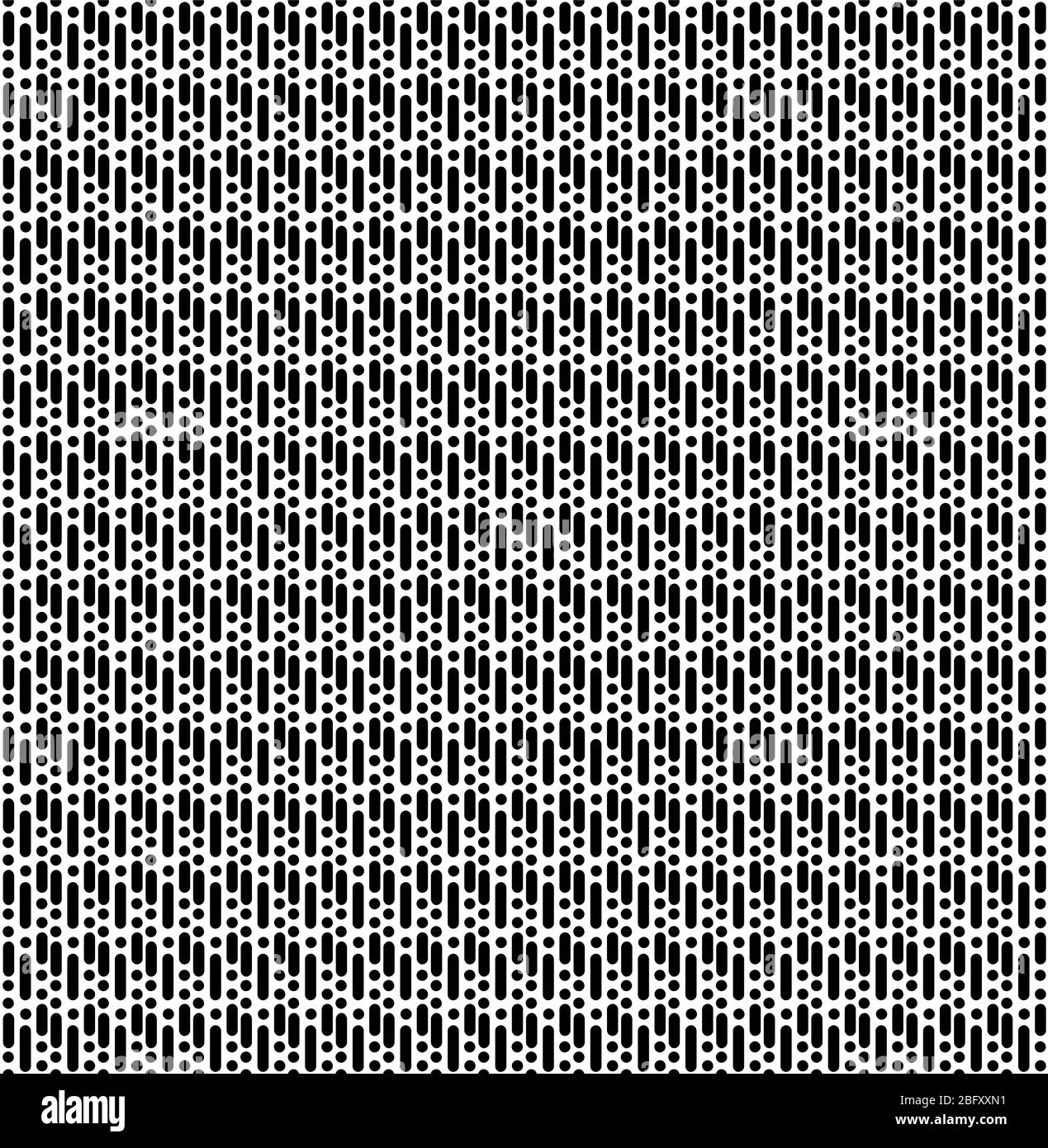 Memphis bianco nero modello come labirinto. Ripetizione semplice senza giunture di forme geometriche. Sfondo astratto, illustrazione vettoriale. Illustrazione Vettoriale