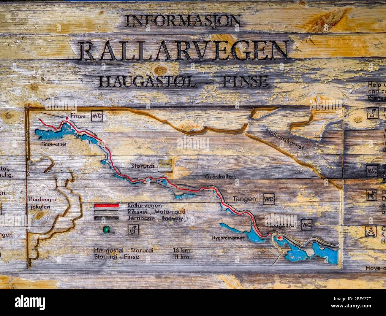 Norvegia, in estate, 3 giorni in bicicletta lungo la strada Rallarvegen Foto Stock