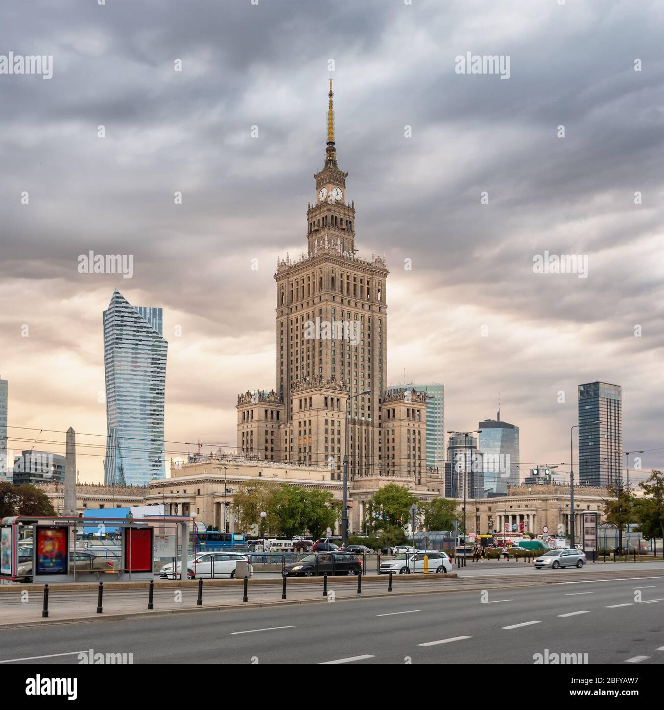 Palazzo della Cultura e della scienza a Varsavia, Polonia Foto Stock