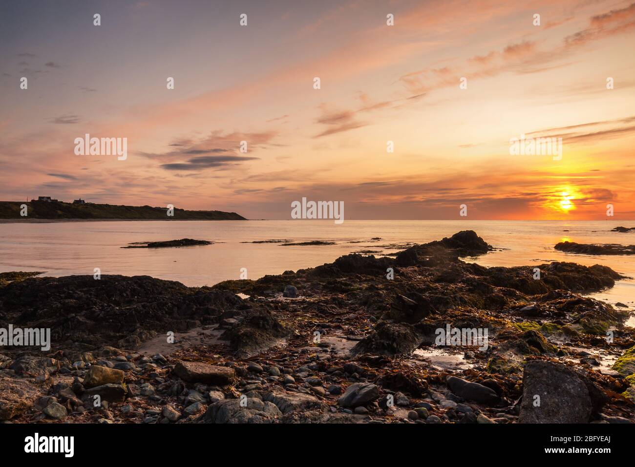 Alba a St Helen's Bay Wexford Irlanda Foto Stock