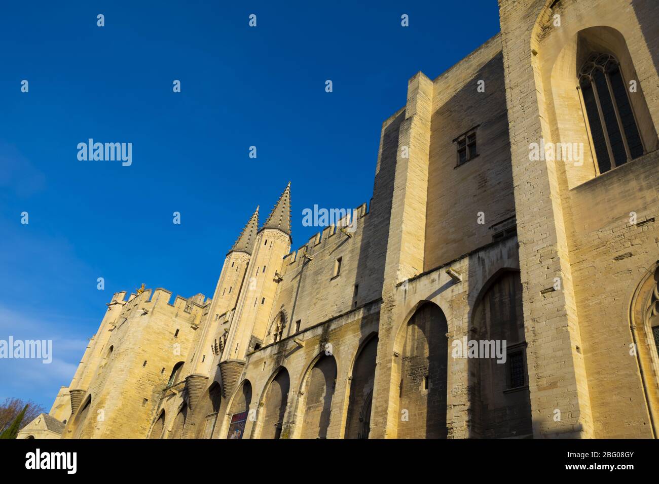 Palais des papes di Avignone, Provence Alpes Côte d' Azur, Francia Foto Stock