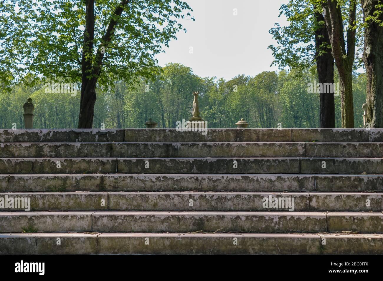 Parco deserto del Castello di Nordkirchen, la Versailles di Westfalia, durante la Corona Pandemicn Nordkirchen, Germania Foto Stock