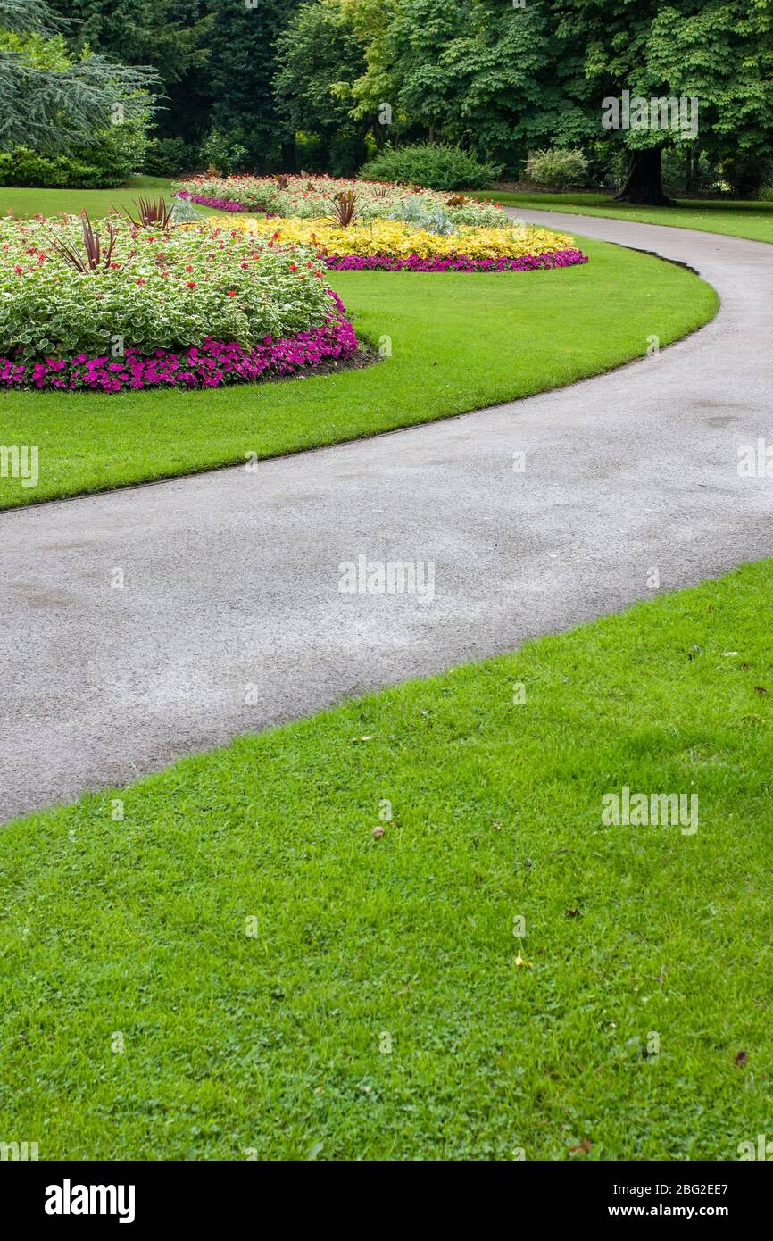 Giardini paesaggistici formali al Cannonhill Park, Birmingham, Regno Unito Foto Stock