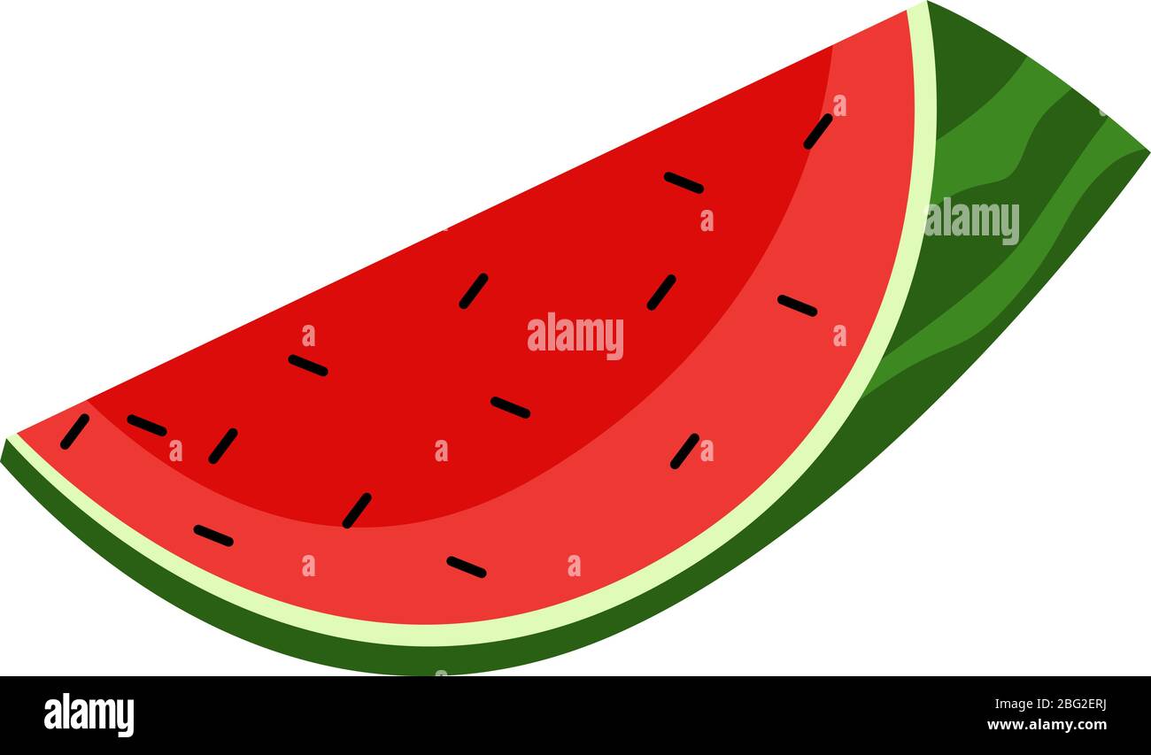 Anguria fresca, illustrazione, vettore su sfondo bianco Illustrazione Vettoriale