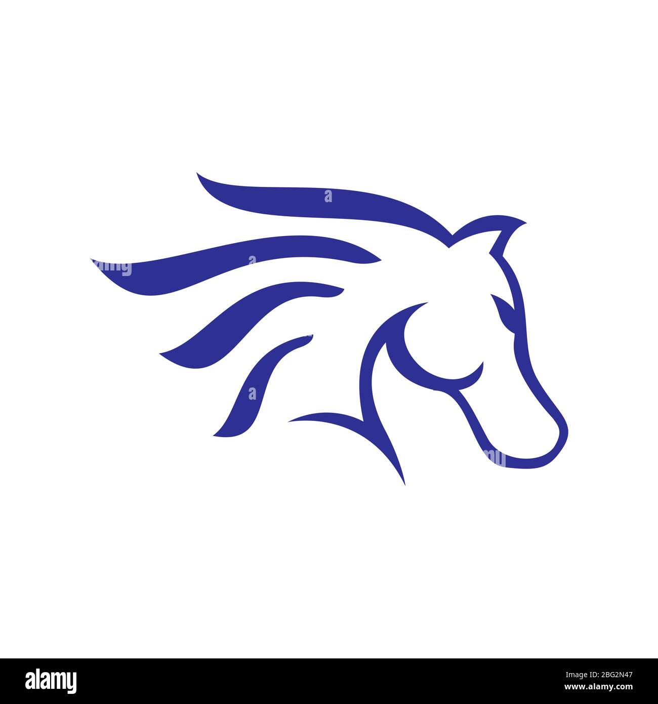 stallone nero testa cavallo logo simbolo vettore il silhoutte di nero cavallo illustrazione disegno Illustrazione Vettoriale