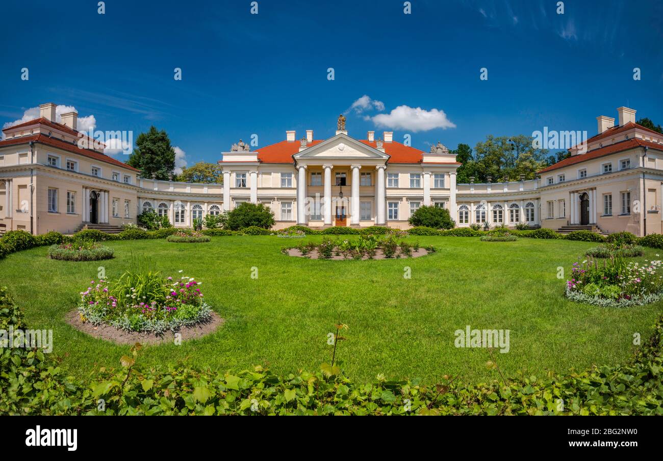 Adam Mickiewicz Museo a Smielow Palace, costruito 1797, stile classicista, nel villaggio di Smielow, Wielkopolska aka Grande Polonia regione, Polonia Foto Stock