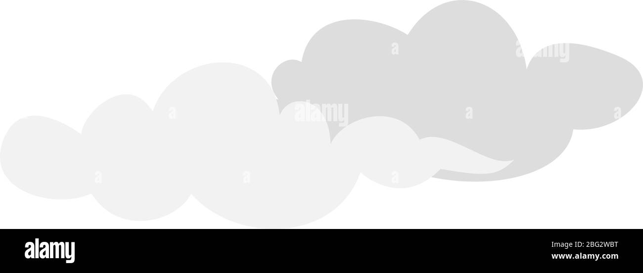 Nuvole bianche, illustrazione, vettore su sfondo bianco Illustrazione Vettoriale