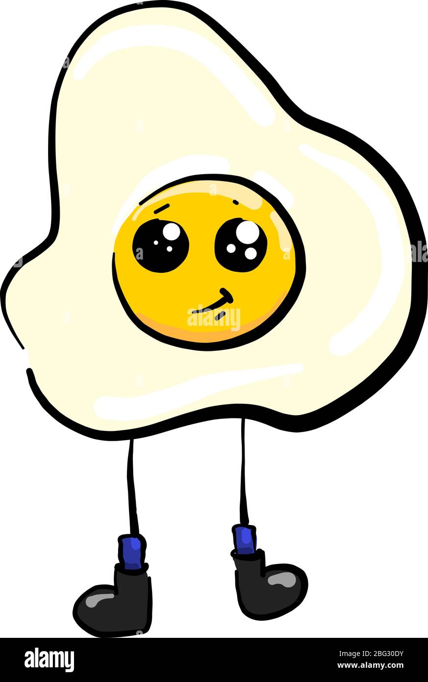 Omelette uovo, illustrazione, vettore su sfondo bianco Illustrazione Vettoriale