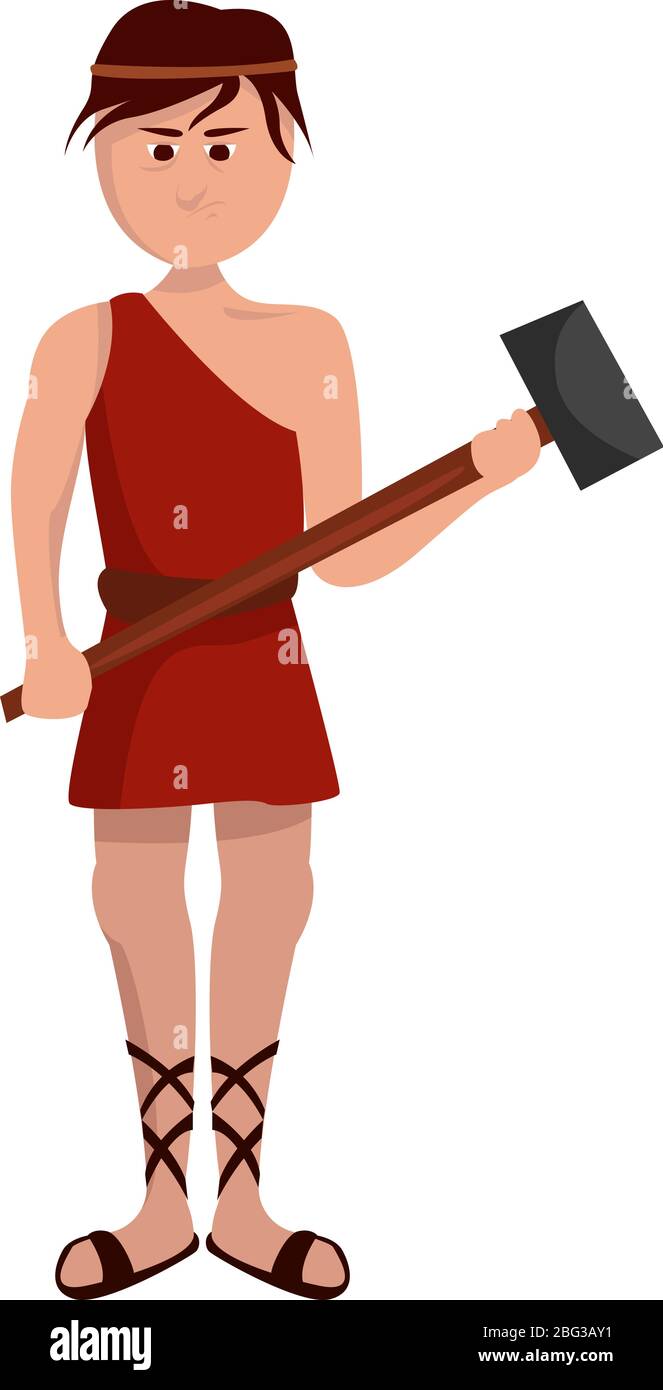 Efesto, illustrazione, vettore su sfondo bianco Illustrazione Vettoriale