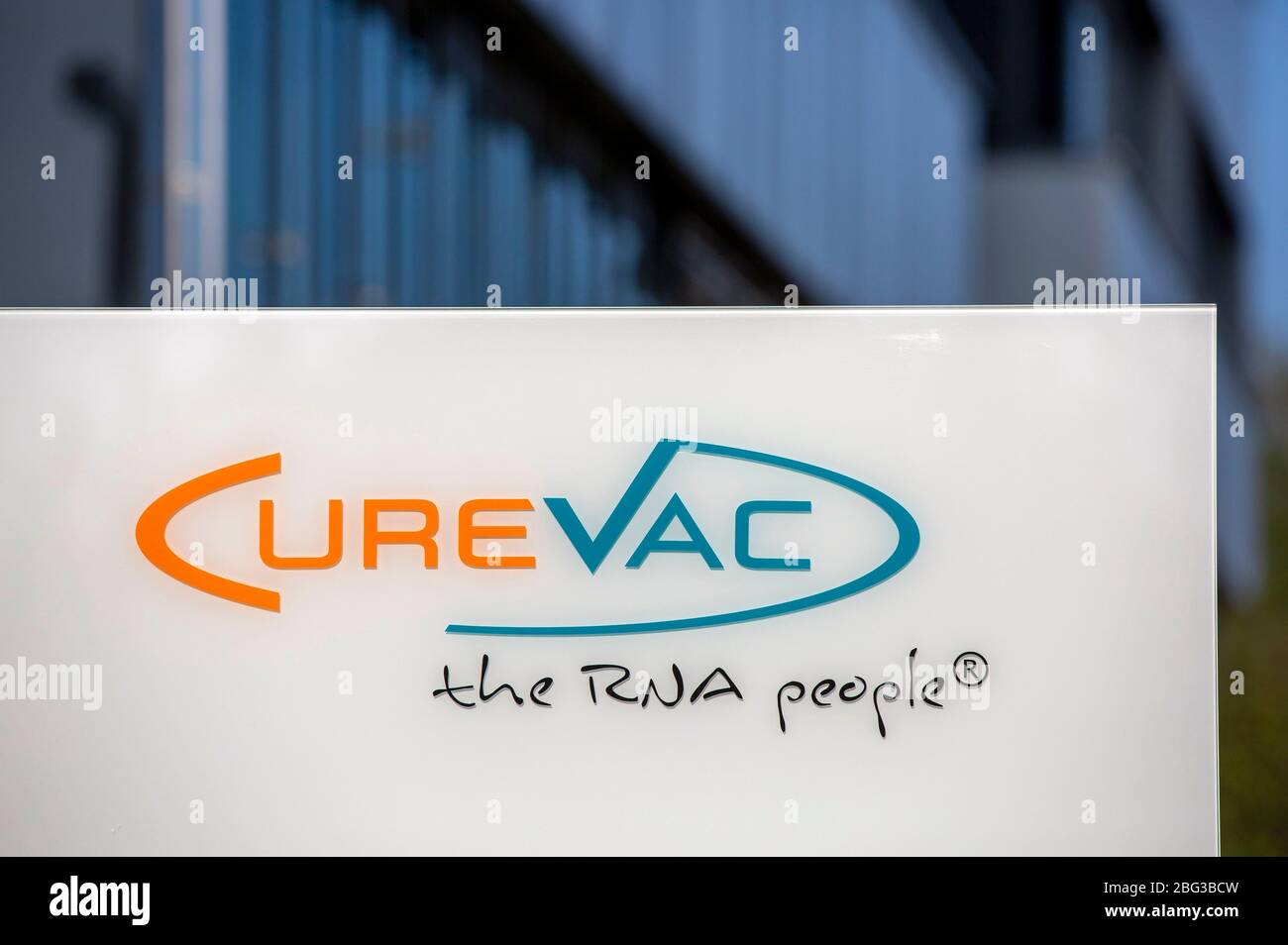 Tubingen, Deutschland. 19 Apr 2020. Speranza per il vaccino contro il virus corona dalla società farmaceutica di Tubingen CureVac AG. Tubingen, 19 aprile 2020 | utilizzo nel mondo Credit: dpa/Alamy Live News Foto Stock