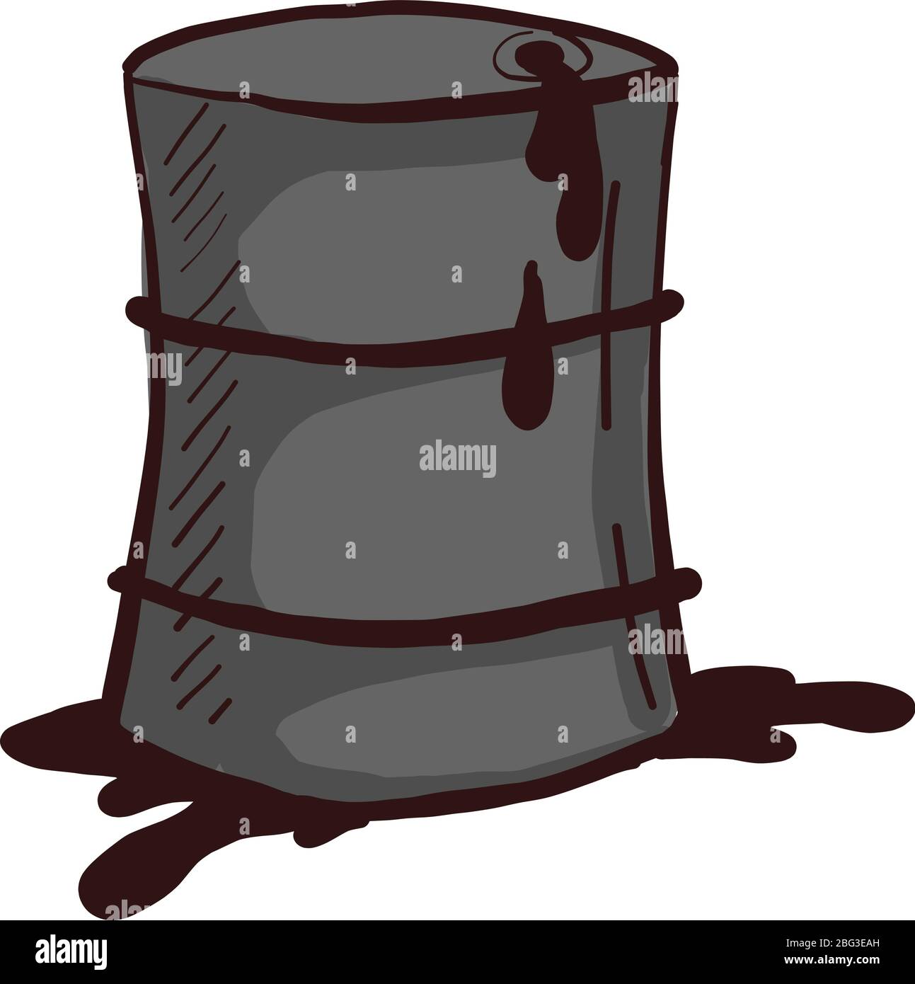 Camera dell'olio combustibile, illustrazione, vettore su sfondo bianco Illustrazione Vettoriale