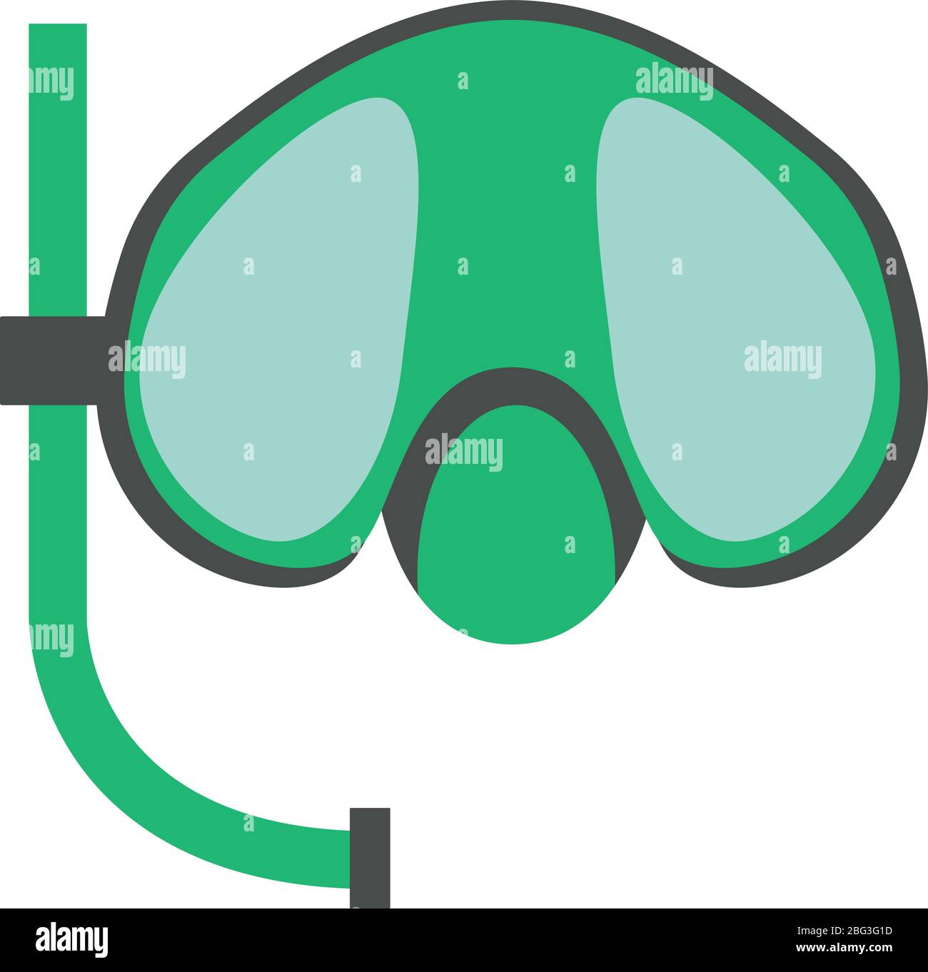 Maschera subacquea, illustrazione, vettore su sfondo bianco Illustrazione Vettoriale