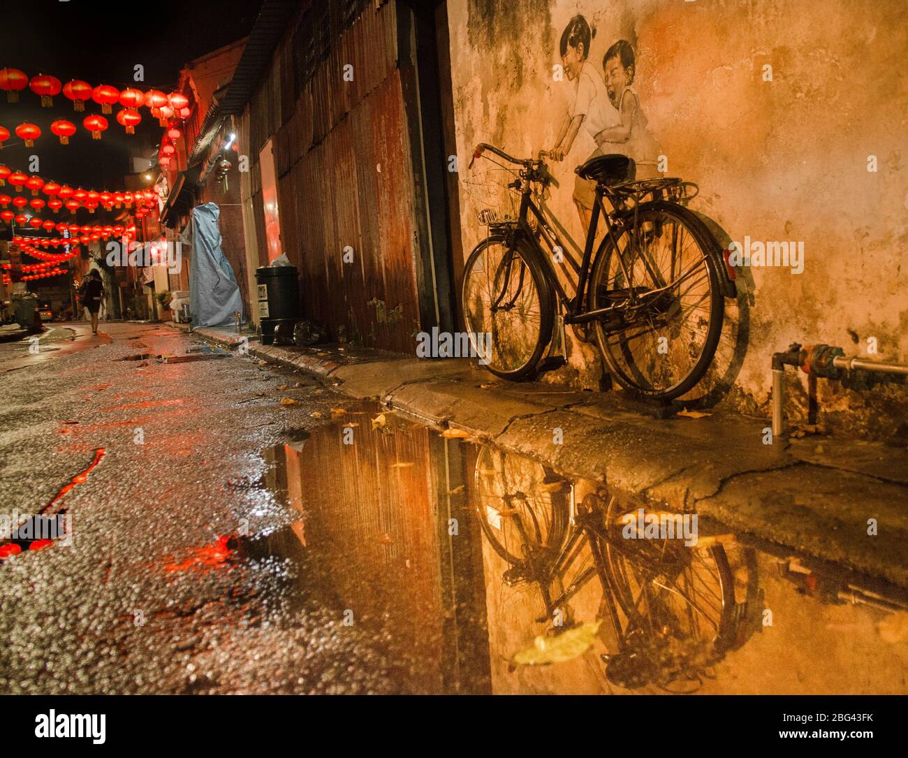 Street art a George Town, Penang, Malesia Foto Stock