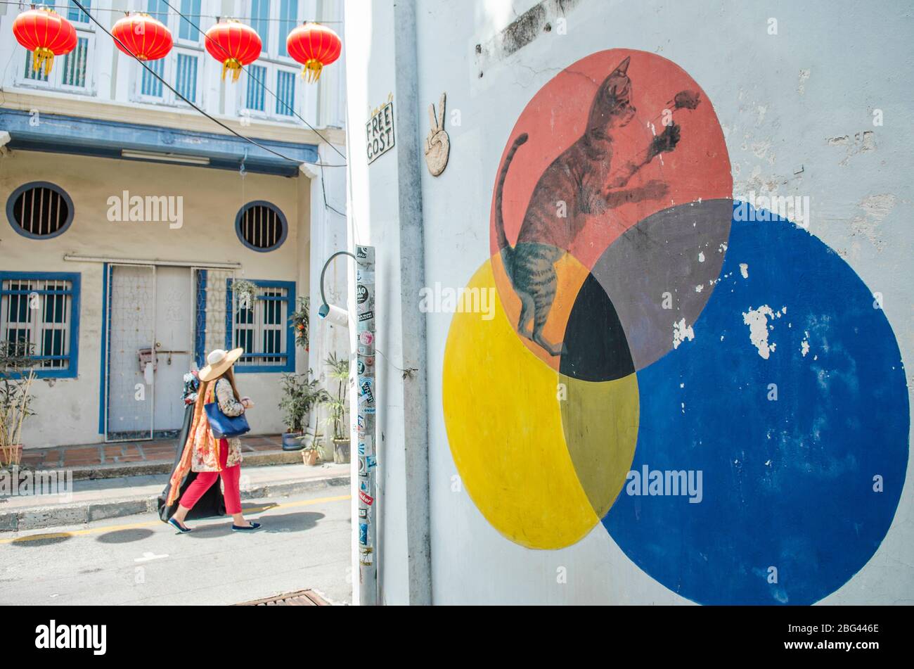 Street art a George Town, Penang, Malesia Foto Stock