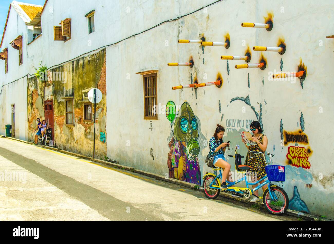 Street art a George Town, Penang, Malesia Foto Stock
